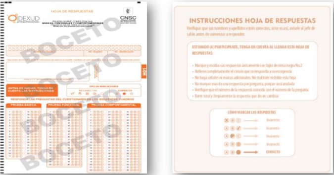 Hoja de respuestas