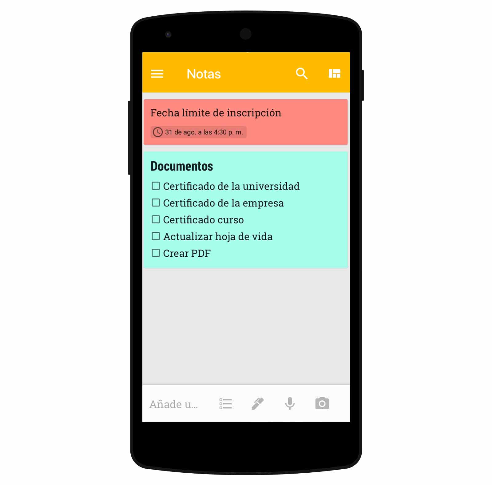 5 apps indispensables en un concurso público - Google Keep